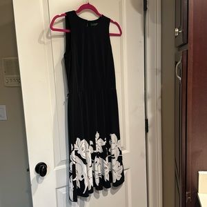 Ralph Lauren black and white floral dress